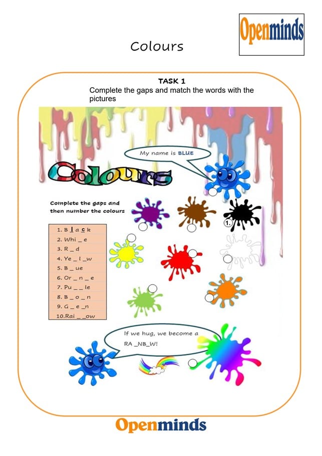 Insegnare i colori ai bambini in inglese alla scuola primaria e infanzia
